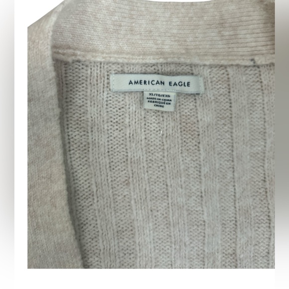 American Eagle Outfitters Cream Buttoned Cardigan - Picture 2 of 5
